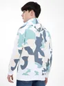 Blue Camo Printed Hoodie