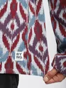 Blue Ikat Print Hoodie Shacket