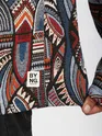 Blue Tribal Print Hoodie Shacket