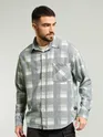 Blue Waffle Checked Shirt
