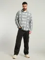 Blue Waffle Checked Shirt