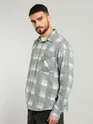 Blue Waffle Checked Shirt