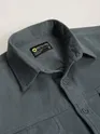 Bluish Grey Double Yoke Overshirt