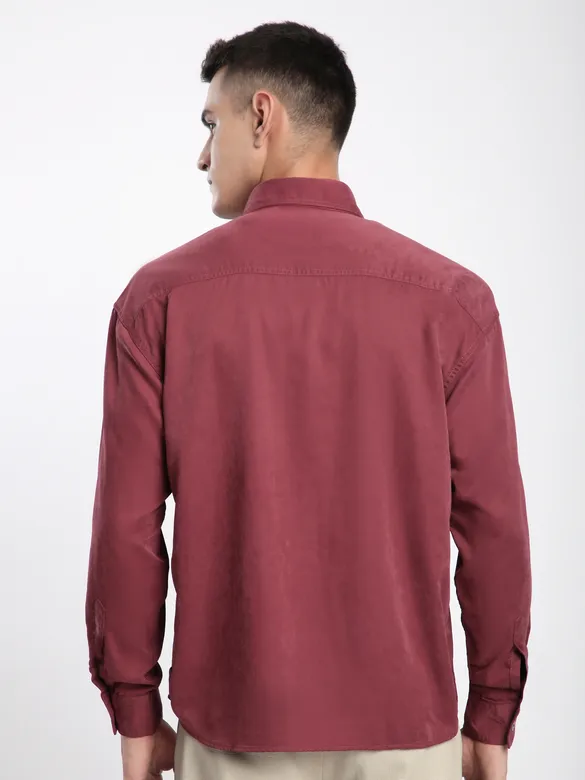 Brick Red D-Buckle Cargo Shirt