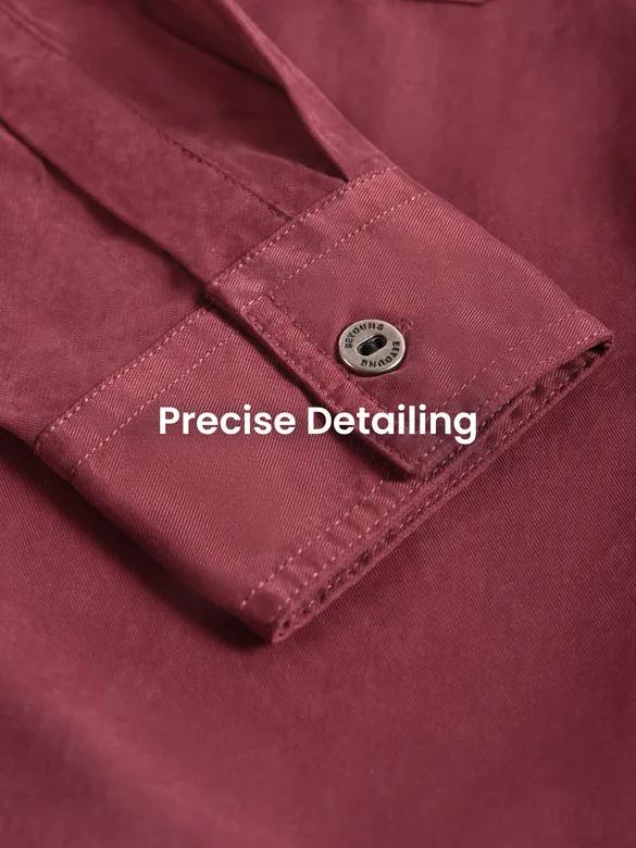 Brick Red D-Buckle Cargo Shirt