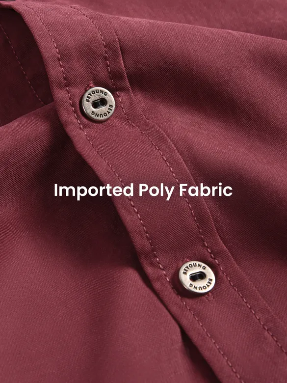 Brick Red D-Buckle Cargo Shirt