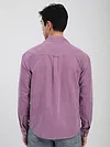 Bright Lilac Front Yoke Suede Shirt