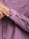 Bright Lilac Front Yoke Suede Shirt