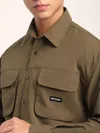 Brown Baggy Pocketed Shirt