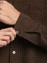 Brown Bubble Textured Shacket