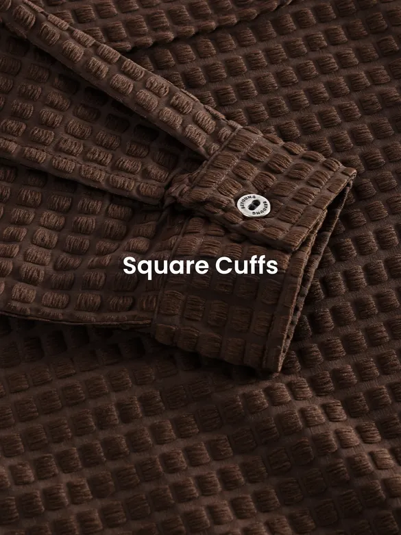 Brown Bubble Textured Shacket