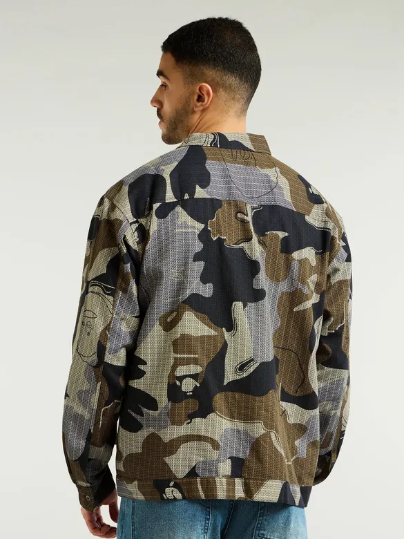 Brown Camo Print Shacket