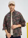 Brown Camo Print Shirt