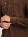 Brown Corduroy Dual Pocket Shirt