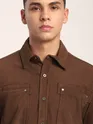 Brown Corduroy Dual Pocket Shirt