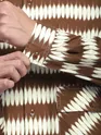 Brown Dual Pocket Abstract Printed Shacket