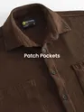 Brown Dual Pocket Cotton Shirt