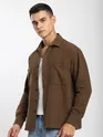 Brown Dual Pocket Cotton Shirt