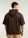 Brown Hooded Oversized T-Shirt