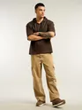 Brown Hooded Oversized T-Shirt