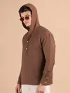 Brown Hooded Shirt