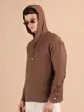 Brown Hooded Shirt