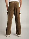 Brown Oversize Corduroy Cargo Pants