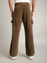 Brown Oversize Corduroy Cargo Pants