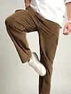 Brown Oversize Corduroy Cargo Pants