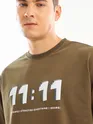 Brown Puff Printed Oversized T-shirt For Men
