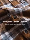 Brown Recycled Check Flannel Shirt