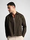 Brown Solid Multipocket Shacket