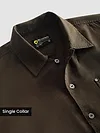 Brown Solid Multipocket Shacket
