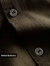 Brown Solid Multipocket Shacket