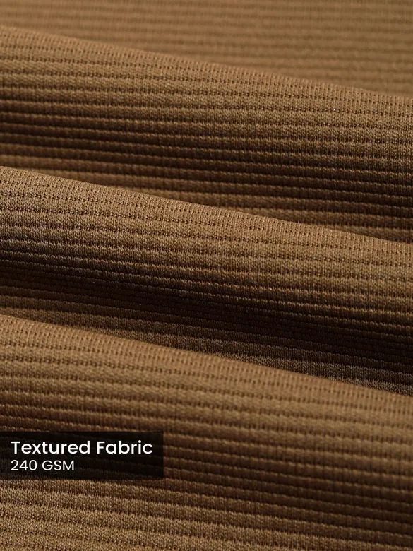 Brown Sporty Color Block Polo T-Shirt