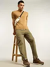 Brown Tapered Baggy Cargo Pants