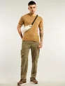 Brown Tapered Baggy Cargo Pants