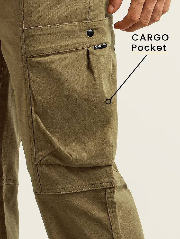 Brown Tapered Baggy Cargo Pants