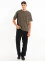 Brown Tilted Patch Pocket Oversized T-shirt