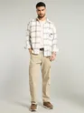 Brown Window Checks Shirt For Men
