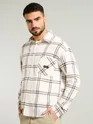 Brown Window Checks Shirt For Men