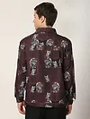 Burnt Brick Tribal Print Shacket