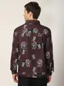 Burnt Brick Tribal Print Shacket