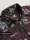 Burnt Brick Tribal Print Shacket