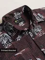 Burnt Brick Tribal Print Shacket