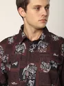 Burnt Brick Tribal Print Shacket