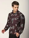 Burnt Brick Tribal Print Shacket