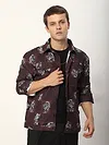 Burnt Brick Tribal Print Shacket