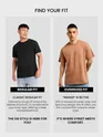 Camel Brown Structured Oversized T-Shirt