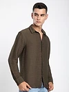 Caramel Brown Crinkled Shirt